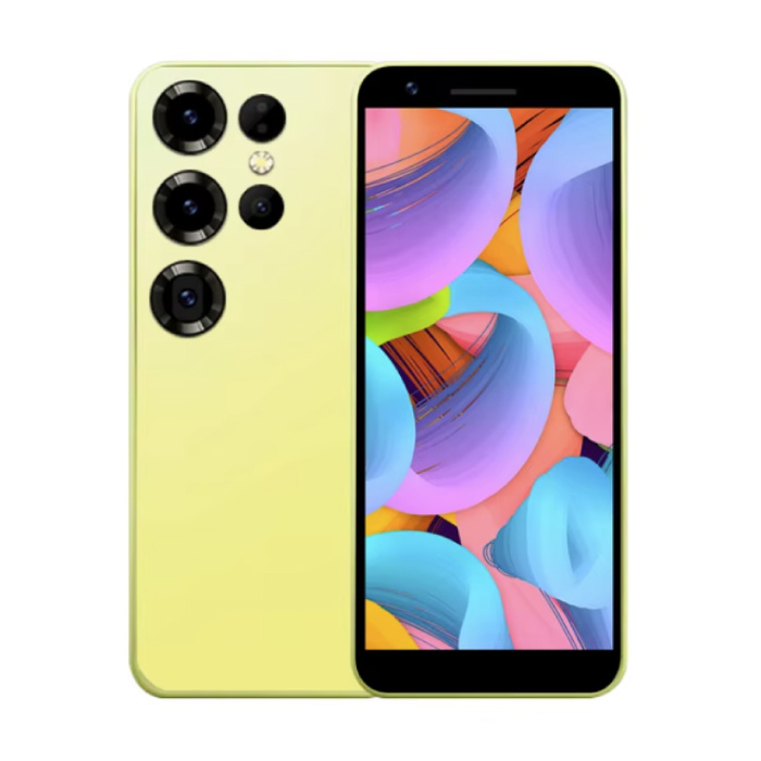 FUFFI Smartphone S24U Mini - 2 GB RAM - 16 GB Almacenamiento - Dual SIM - Batería 2250mAh - Amarillo