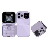 SERVO Mini téléphone pliable I16 Pro - Écran HD 1,77 pouces - Double SIM - Batterie 1000mAh - Violet