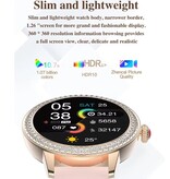 ChiBear Diamond Smartwatch - Monitor de salud Reloj deportivo con seguimiento iOS Android - Correa de malla - Plata