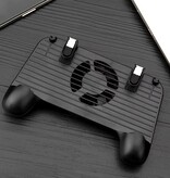 FGHGF 4-in-1 Mobile Gaming Controller for PUBG - 2000mAh Powerbank - Cooling Fan - Trigger Key & Grip - Gamepad - Black