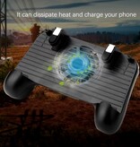 FGHGF 4-in-1 Mobile Gaming Controller for PUBG - 2000mAh Powerbank - Cooling Fan - Trigger Key & Grip - Gamepad - Black