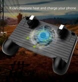 FGHGF Contrôleur de jeu mobile 4 en 1 pour PUBG - Banque d'alimentation 2000 mAh - Ventilateur de refroidissement - Touche de déclenchement et poignée - Manette de jeu - Noir