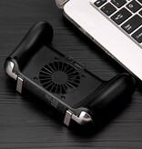 FGHGF 4-in-1 Mobile Gaming Controller for PUBG - 2000mAh Powerbank - Cooling Fan - Trigger Key & Grip - Gamepad - Black