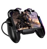 Centechia Mobile Gaming Controller for PUBG - Cooling Fan - Trigger Key & Grip - Gamepad - Black