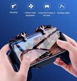 Centechia Controller di gioco mobile per PUBG - Ventola di raffreddamento - Tasto di attivazione e impugnatura - Gamepad - Nero