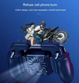 Centechia Controller di gioco mobile per PUBG - Ventola di raffreddamento - Tasto di attivazione e impugnatura - Gamepad - Nero