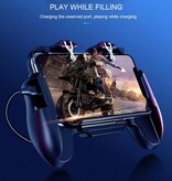 Centechia Controller di gioco mobile per PUBG - Ventola di raffreddamento - Tasto di attivazione e impugnatura - Gamepad - Nero