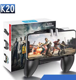 Stuff Certified® K20 Mobile Gaming Controller for PUBG - Cooling Fan - Trigger Key & Grip Gamepad - Black