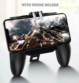 Stuff Certified® K20 Mobile Gaming Controller für PUBG – Lüfter – Auslösetaste und Griff-Gamepad – Schwarz
