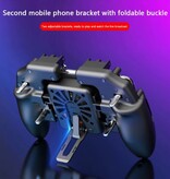 APWIKOGER Controller di gioco mobile M11 per PUBG - Ventola di raffreddamento - Tasto trigger L1R1 e grip gamepad - Nero