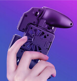 APWIKOGER Controller di gioco mobile M11 per PUBG - Ventola di raffreddamento - Tasto trigger L1R1 e grip gamepad - Nero