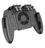 APWIKOGER Contrôleur de jeu mobile M11 pour PUBG - Ventilateur de refroidissement - Touche de déclenchement L1R1 et manette de jeu à poignée - Noir