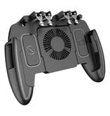 APWIKOGER Mobilny kontroler gier M11 do PUBG – Wentylator chłodzący – Klawisz spustowy i uchwyt L1R1 Gamepad – Czarny