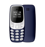 SERVO Mini téléphone BM10 - Écran HD 0,66 pouces - Double SIM - Dumphone GSM - Bleu
