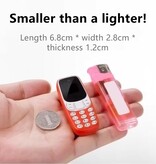 SERVO Mini téléphone BM10 - Écran HD 0,66 pouces - Double SIM - Dumphone GSM - Noir
