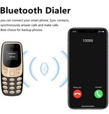SERVO Mini téléphone BM10 - Écran HD 0,66 pouces - Double SIM - Dumphone GSM - Noir