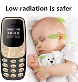 SERVO Mini téléphone BM10 - Écran HD 0,66 pouces - Double SIM - Dumphone GSM - Noir