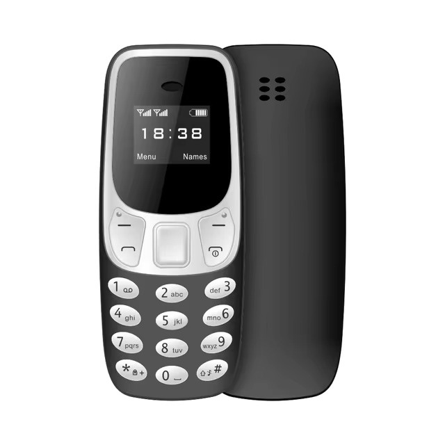 SERVO BM10 Mini Phone - 0.66 inch HD Screen - Dual SIM - Dumphone GSM - Black