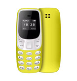 SERVO BM10 Mini Telefoon - 0.66 inch HD Scherm - Dual SIM - Dumphone GSM - Geel