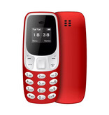 SERVO Mini telefon BM10 - Ekran HD 0,66 cala - Dual SIM - Dumphone GSM - Czerwony