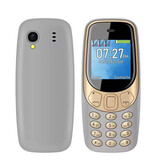 SERVO Q3308 Mini Phone - Écran HD 1,33 pouces - Double SIM - Batterie 600mAh - Dumphone GSM - Gris