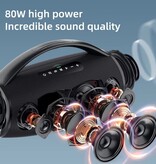 Zealot S97 Wireless Speaker with Handle - Bluetooth 5.2 TWS 80W RGB Boom Box - Black