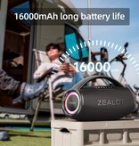 Zealot S97 Wireless Speaker with Handle - Bluetooth 5.2 TWS 80W RGB Boom Box - Black