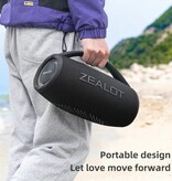 Zealot S97 Wireless Speaker with Handle - Bluetooth 5.2 TWS 80W RGB Boom Box - Black