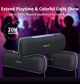 Zealot Enceinte sans fil S55 - Bluetooth 5.2 TWS Boom Box 10W - Noir