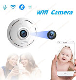 Ohwogot Mini kamera bezpieczeństwa - czujnik dymu Kamera HD 1080p z detekcją ruchu - biała