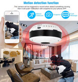 Ohwogot Mini kamera bezpieczeństwa - czujnik dymu Kamera HD 1080p z detekcją ruchu - biała