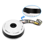 Ohwogot Mini telecamera di sicurezza - Rilevatore di fumo Videocamera HD 1080p Rilevazione di movimento - Bianca