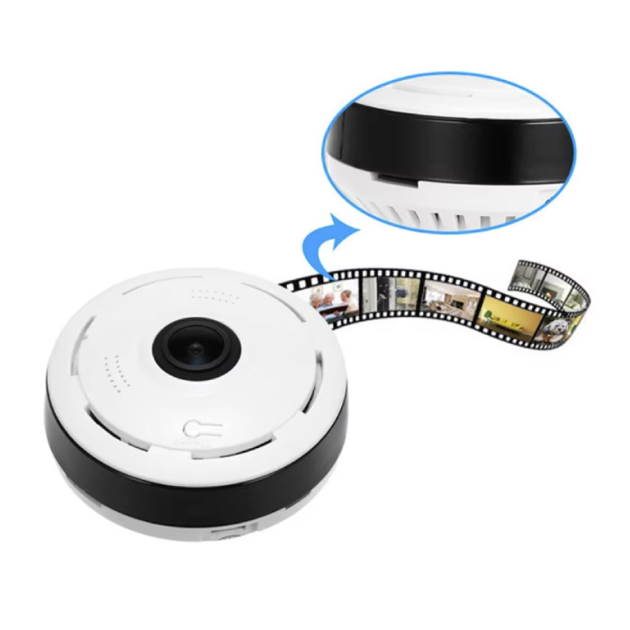 Mini caméra de sécurité - Détecteur de fumée Caméscope HD 1080p Détection de mouvement - Blanc