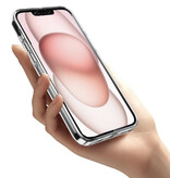 MaxGear Funda de cuerpo completo para iPhone 15 - Cubierta de silicona frontal y trasera transparente de 360°