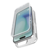 MaxGear Custodia Full Body per iPhone 15 - Cover in silicone anteriore e posteriore trasparente a 360°
