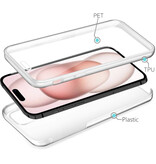 MaxGear iPhone 15 Full Body Case - 360° Transparent Front Back Silicone Cover