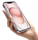 MaxGear Funda de cuerpo completo para iPhone 15 Pro - Cubierta de silicona frontal y trasera transparente de 360°