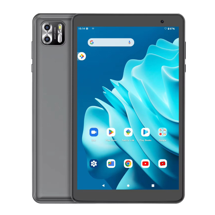 B8 Tablet – 8-Zoll-Display – 64 GB Speicher – 2 MP/8 MP Kamera – 5000 mAh Akku – Grau
