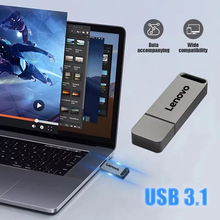 Lenovo Disco rigido USB esterno - 1 TB - Scheda di memoria per PC/laptop - Copy