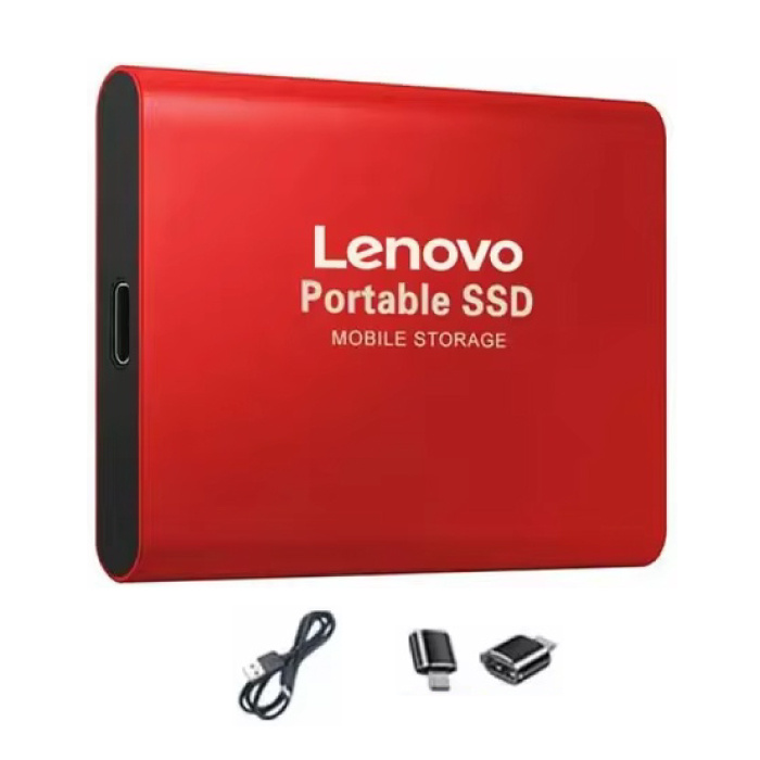 Tarjeta SSD Externa - Disco Duro USB - 2 TB - Tarjeta de Memoria para PC/Portátil - Rojo