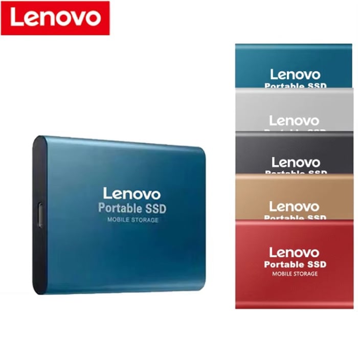 Lenovo Scheda SSD esterna - Disco rigido USB - 2 TB - Scheda di memoria per PC/laptop - Argento