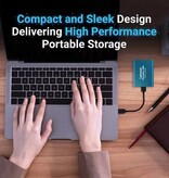 Lenovo Carte SSD Externe - Disque Dur USB - 4 To - Carte Mémoire pour PC/Ordinateur Portable - Argent