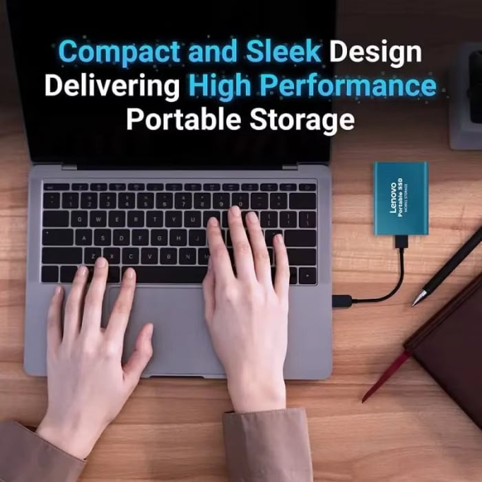 Lenovo Scheda SSD esterna - Disco rigido USB - 2 TB - Scheda di memoria per PC/laptop - Argento