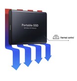 Lenovo Externe SSD Kaart - USB Harde Schijf - 4 TB - Geheugen Kaart voor PC / Laptop - Zilver