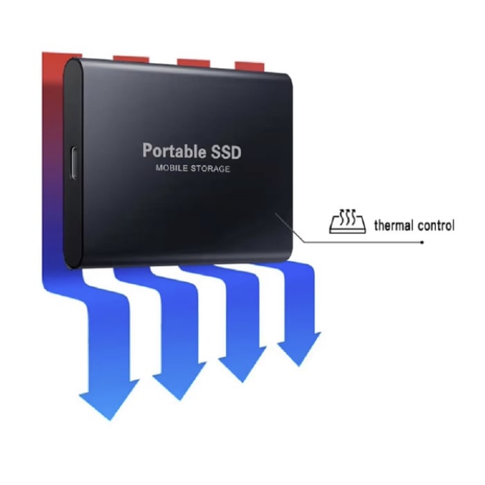 Lenovo Scheda SSD esterna - Disco rigido USB - 2 TB - Scheda di memoria per PC/laptop - Argento