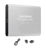 Lenovo Scheda SSD esterna - Disco rigido USB - 2 TB - Scheda di memoria per PC/laptop - Argento