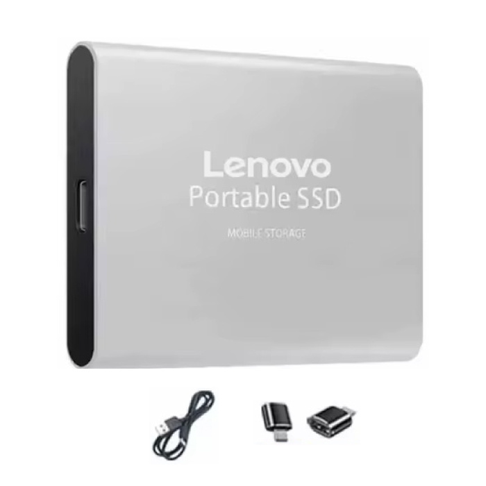 External SSD Card - USB Hard Drive - 4 TB - Memory Card for PC / Laptop - Silver