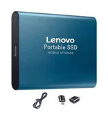 Lenovo External SSD Card - USB Hard Drive - 2 TB - Memory Card for PC / Laptop - Blue
