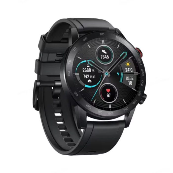 Huawei Smartwatch Honor MagicWatch 2 - Cinturino in silicone - Display AMOLED da 1,39" - Orologio sportivo con monitoraggio della frequenza cardiaca - Nero
