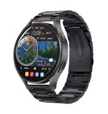 Senbossi Zegarek Universe Watch 6 Smartwatch – Pasek stalowy – Wyświetlacz 1,40 cala – Zegarek sportowy z czujnikiem tętna i tlenem – Czarny